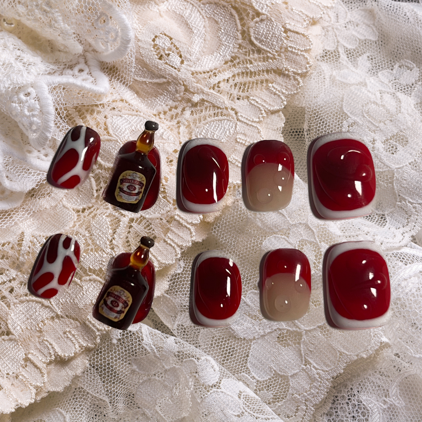Drunk vampire press-on nails