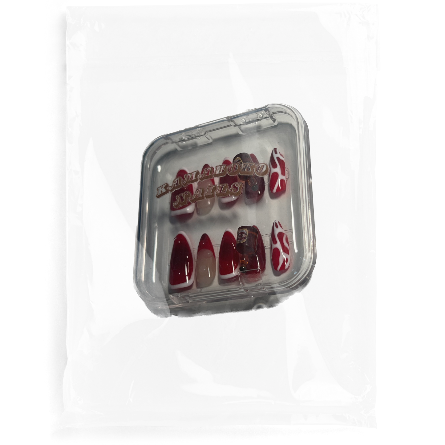 Drunk vampire press-on nails