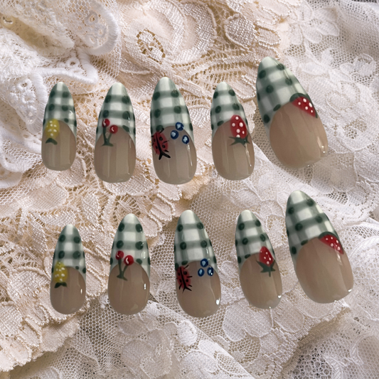 Old time press-on nails