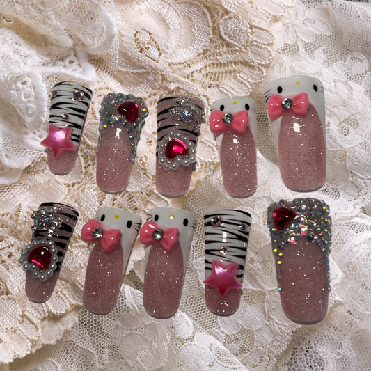 Osaka princess press-on nails