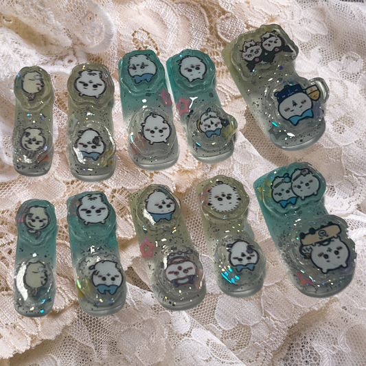 Chiikawa trip press-on nails