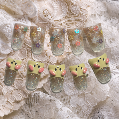 Pompompurin day press-on nails