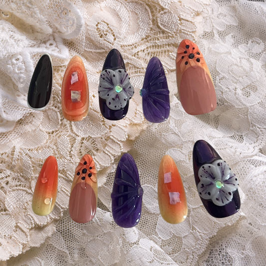 Bali sunset press-on nails